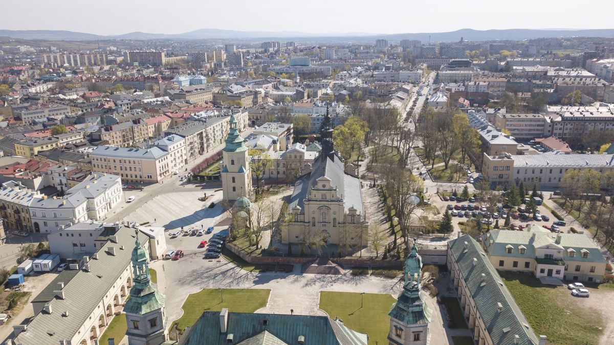 kielce, miasto, panorama