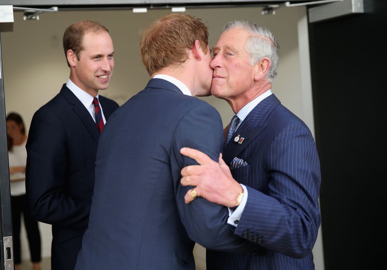Prince Harry, Prince William and King Charles III