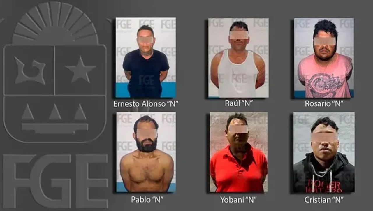 Arrested members of the Mexican drug gang