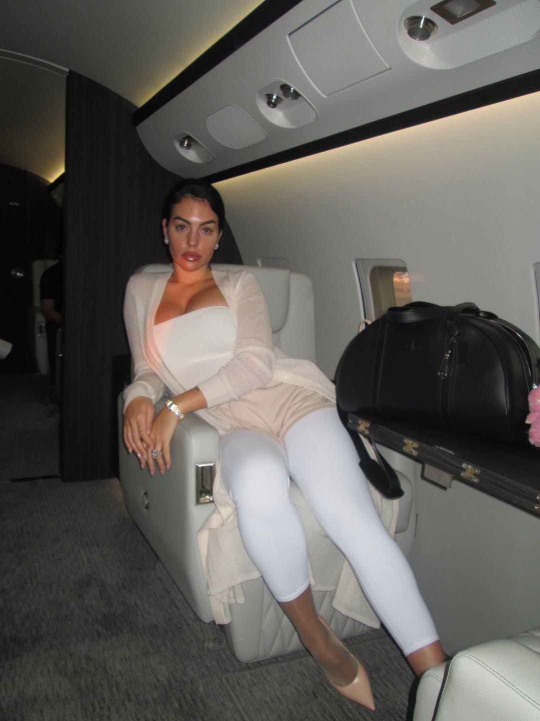 Georgina Rodriguez na pokładzie prywatnego odrzutowca