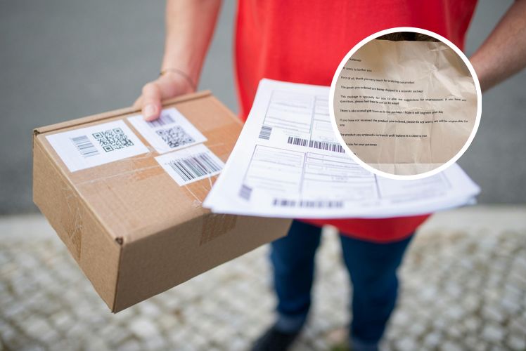 Zamówił rzeczy na Temu. Dostał list i dziwny prezent