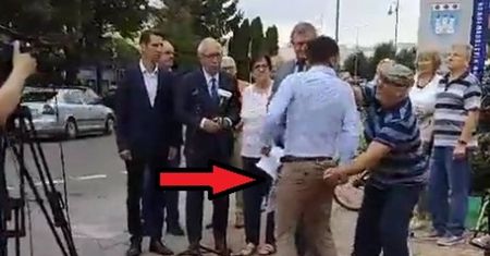 Skandal na konferencji PiS. Nagle zza Cymańskiego ktoś wyszedł