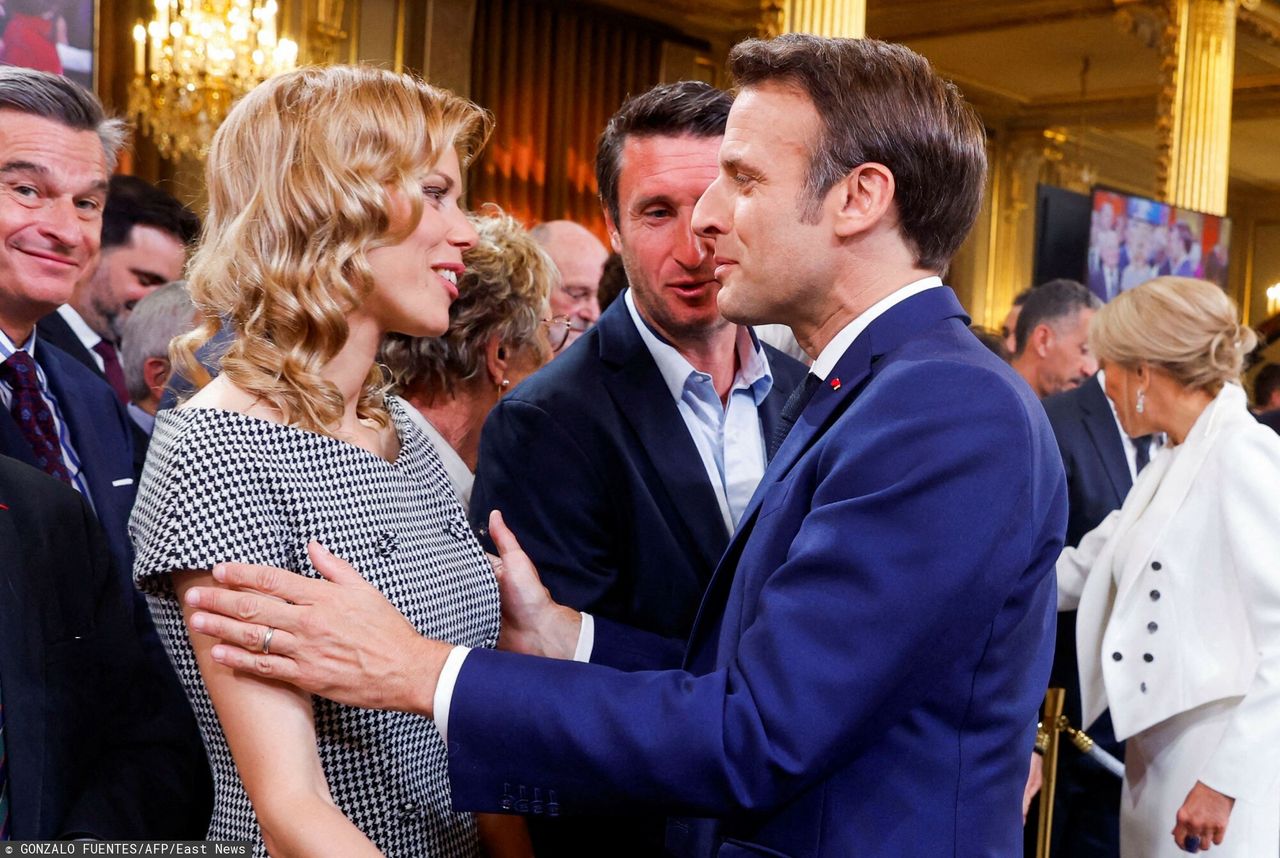 Tiphaine Auzière i Emmanuel Macron w 2022 roku 