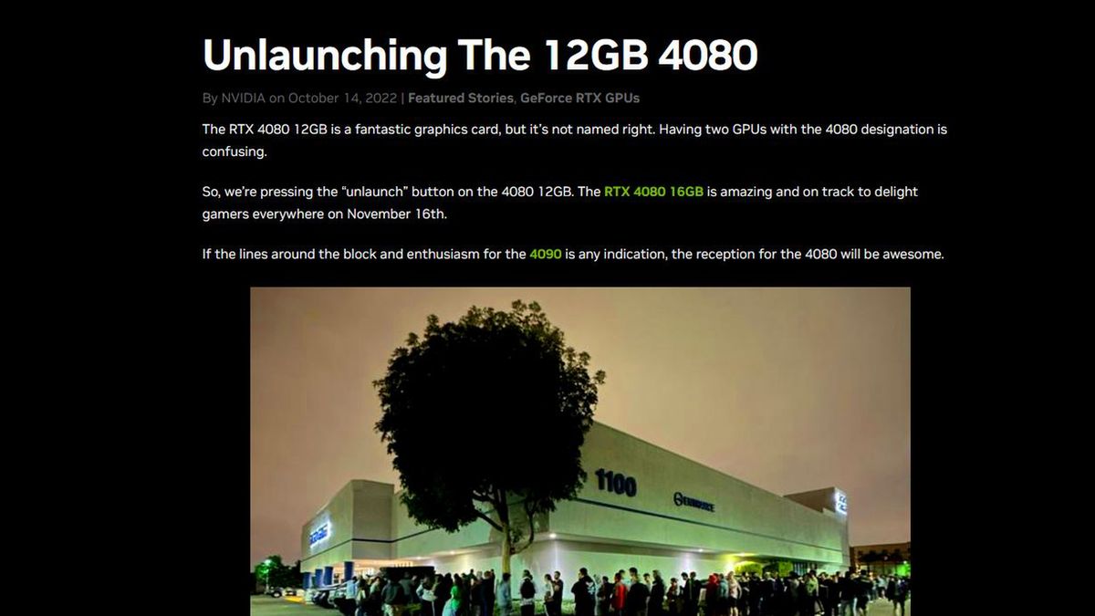 GeForce RTX 4080 12 GB skasowany.