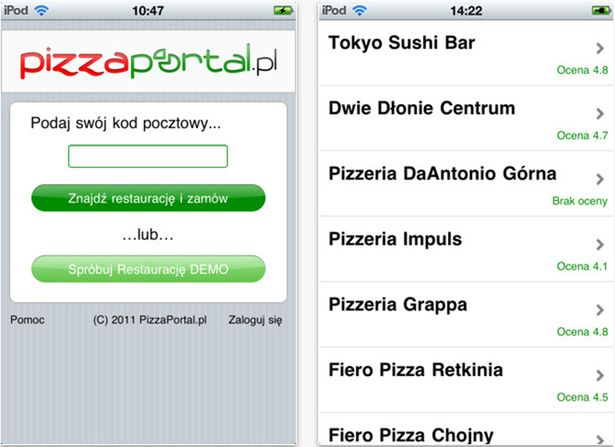 Zamów jedzenie przez aplikację na iPhone’a