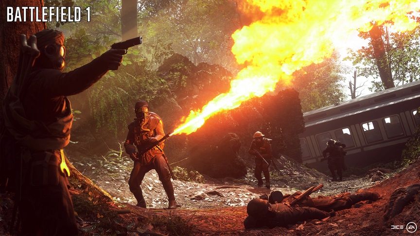 Realizm w Battlefield 1 -miotacz
