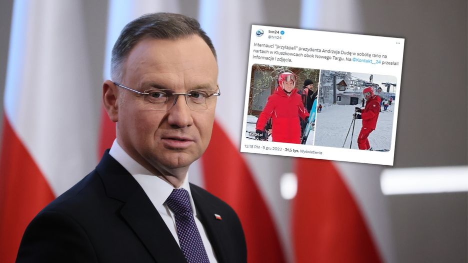 Andrzej Duda "przyłapany" na nartach