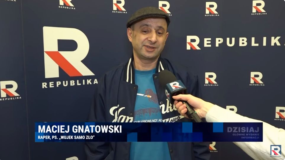 Materiał o raperze na antenie TV Republika