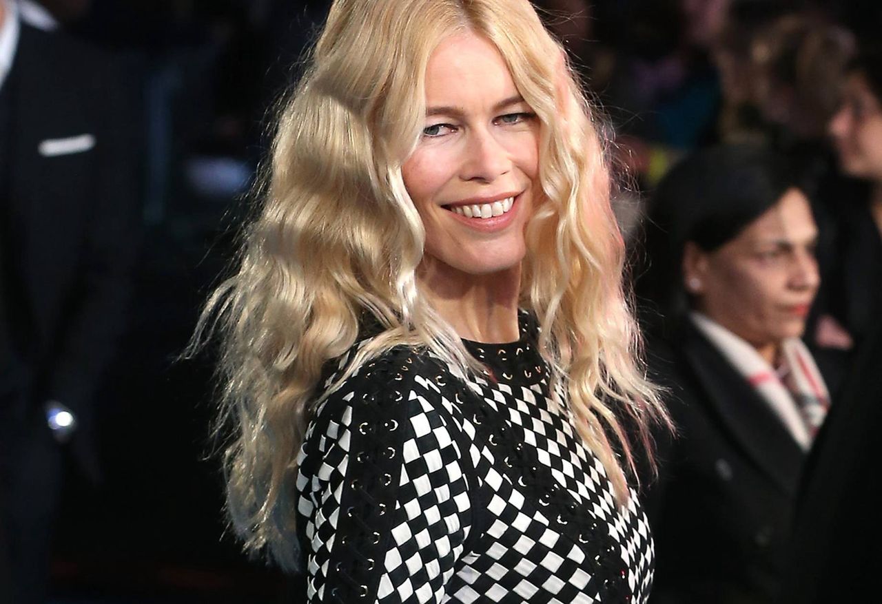 Claudia Schiffer showed up in a daring shirt