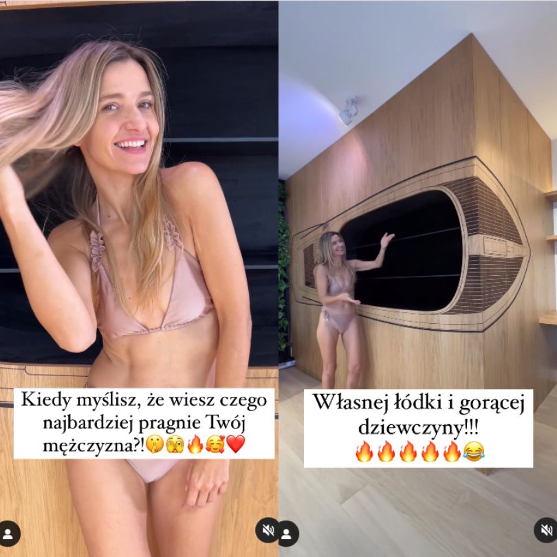 Joanna Koroniewska i Maciej Dowbor prezentują spersonalizowaną szafę w nowym mieszkaniu
