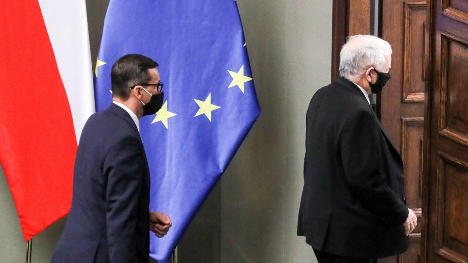 Jarosław Kaczyński i Mateusz Morawiecki