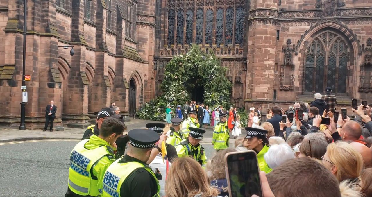 Recording of the incident at the wedding of the Duke of Westminster