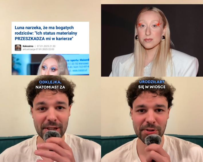 Muzyk gorzko o słowach Luny