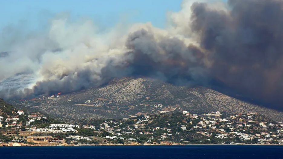 Potężne pożary w Grecji