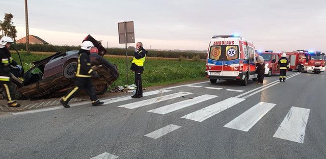 Pięć osób rannych w wypadku na trasie Opatów – Kolbuszowa [Fotogaleria]