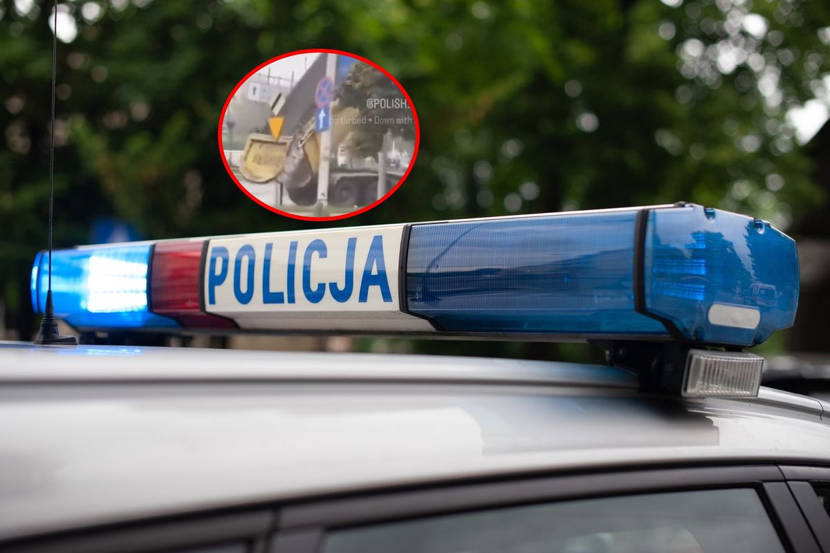 wypadek, policja Widziałeś to nagranie z Łodzi? Zobacz, co zrobił kierowca ciężarówki