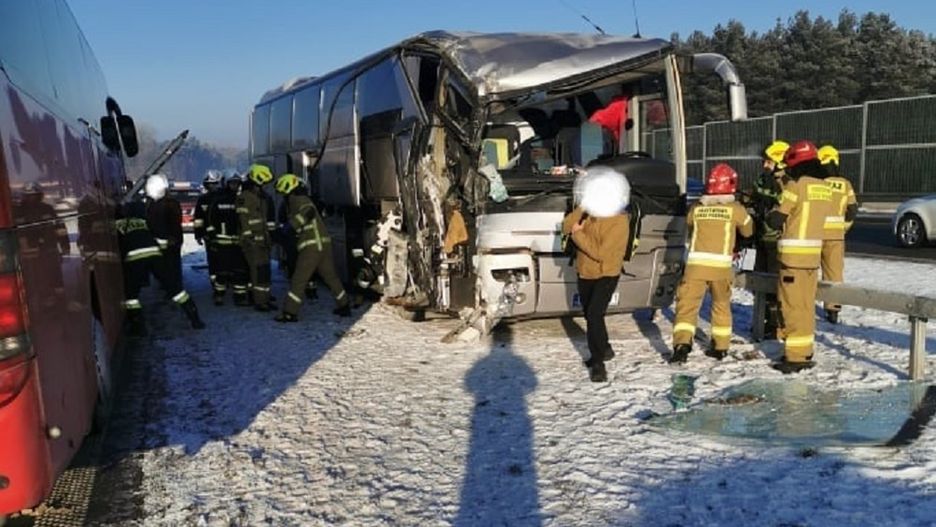 wypadek na drodze Warszawa - Lublin