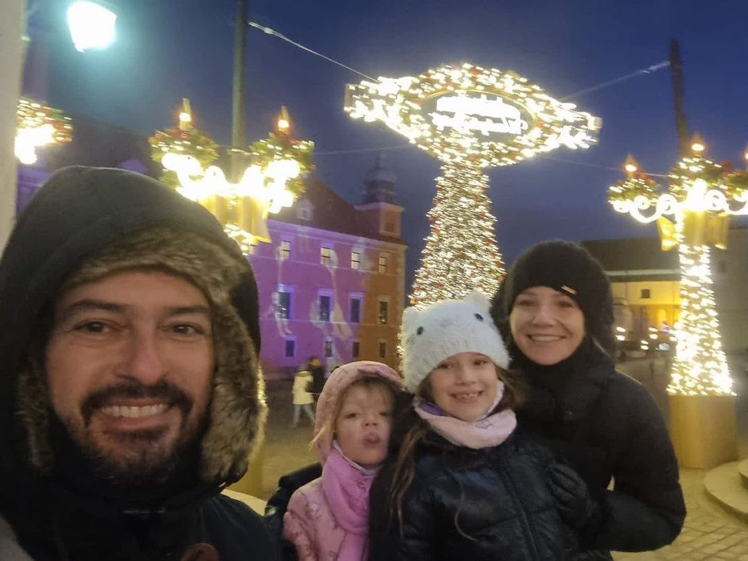 Hanna Zborowska z partnerem w Polsce