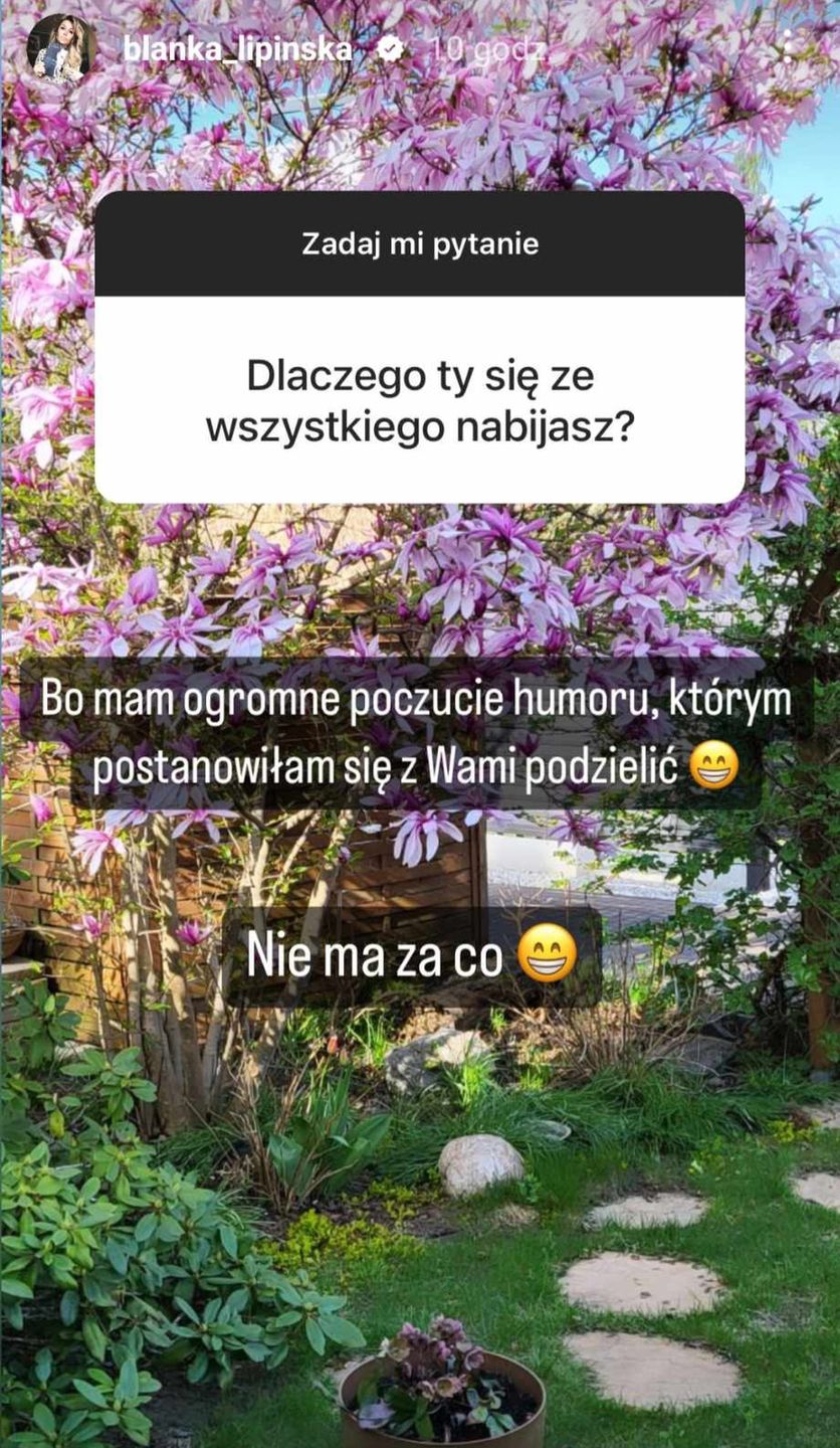 Blanka Lipińska odpowiada fanom