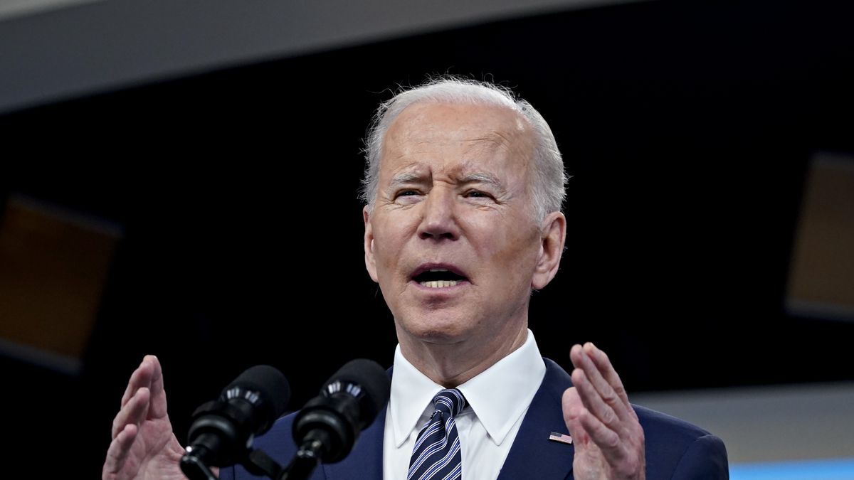 U.S. President Joe Biden speaks about reducing energy prices in the Eisenhower Executive Office Building in Washington, D.C., U.S., on Thursday, March 31, 2022. The U.S. will release roughly a million barrels of oil a day from its reserves for six months, a historic drawdown that underscores White House concern about rising gas prices and supply shortages following Russia's invasion of Ukraine. Photographer: Al Drago/Bloomberg via Getty Images