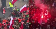 "Patrioci" okładają się flagami na Marszu Niepodległości...