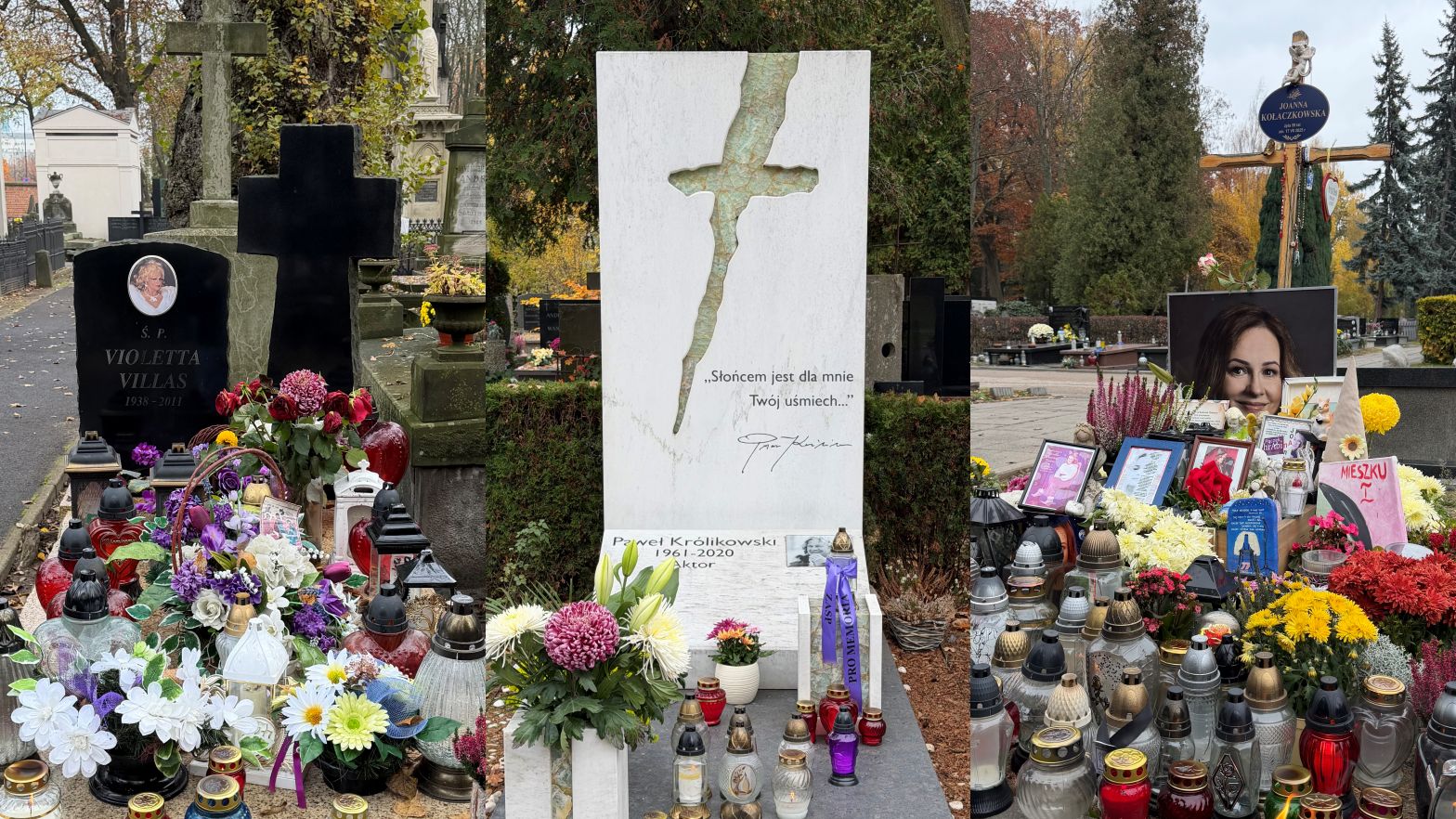Tak przed dniem Wszystkich Świętych wyglądają groby gwiazd
