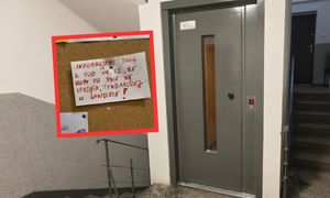 Incydent w windzie. Sąsiedzi wywiesili kartkę. Każdy się dowie