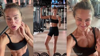 NIEUMALOWANA Małgorzata Socha wyciska siódme poty na siłowni. Jest ogień? (ZDJĘCIA)