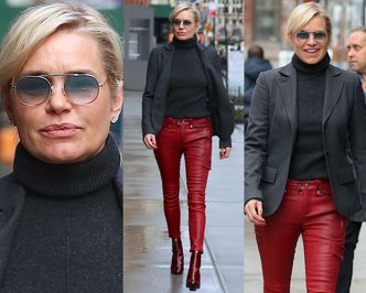 Yolanda Hadid chwali się nogami w obcisłych spodniach