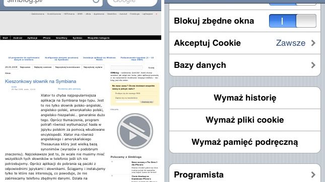 Zarządzaj wyświetlaniem obrazów w Safari 1