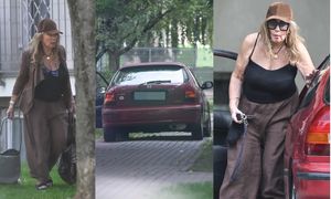 Uzbrojona w torbę Louis Vuitton Agnieszka Fitkau-Perepeczko szosuje PO CHODNIKU (ZDJĘCIA)