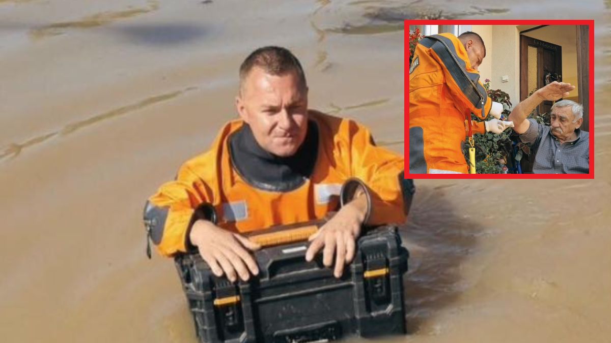 Lekarz wojskowy pomógł starszemu mężczyźnie