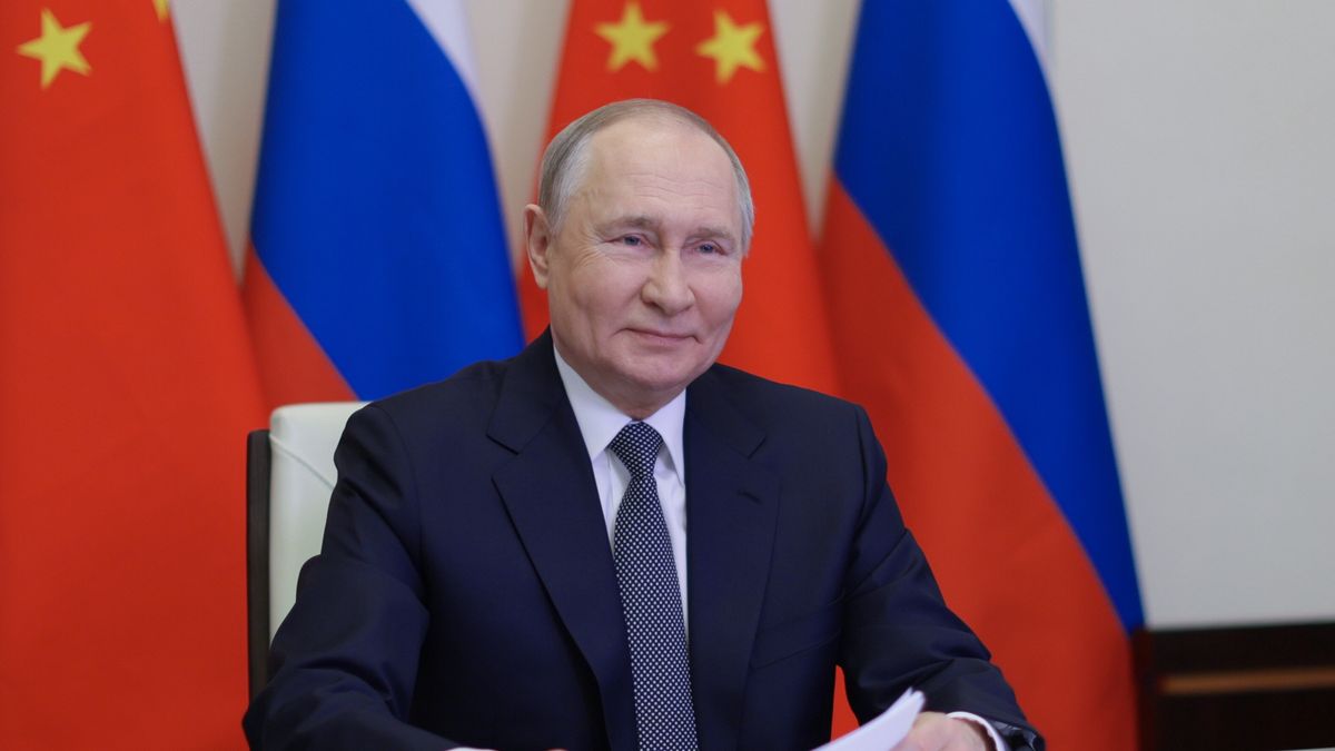 Russian President Vladimir Putin holds a meeting with Chinese President Xi Jinping via video conference at the Novo-Ogaryovo state residence, outside Moscow, Russia, 21 January 2025. EPA/GAVRIIL GRIGOROV/SPUTNIK/KREMLIN POOL / POOL Dostawca: PAP/EPA.
