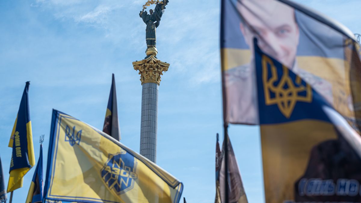 Rally for the missing Ukrainian soldiers on the day of the National Flag of Ukraine
KYIV, UKRAINE - AUGUST 23: The Stele of Independence is seen on the Independence square as relatives of Ukrainian soldiers who are considered missing attend a rally with the demand to facilitate the search process on the Day of the National Flag of Ukraine in Kyiv, Ukraine, on August 23, 2025. (Photo by Danylo Antoniuk/Anadolu via Getty Images)
Anadolu
ukrainians, armenian soldiers, rally, national flag day, missing soldiers, soldiers