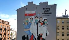 Grupa naTemat przygotowała mural z podziękowaniami dla służby zdrowia