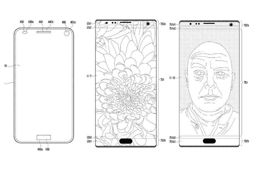 Ilustracja do wniosku patentowego Samsunga dotyczące modułu aparatu ukrytego pod ekranem