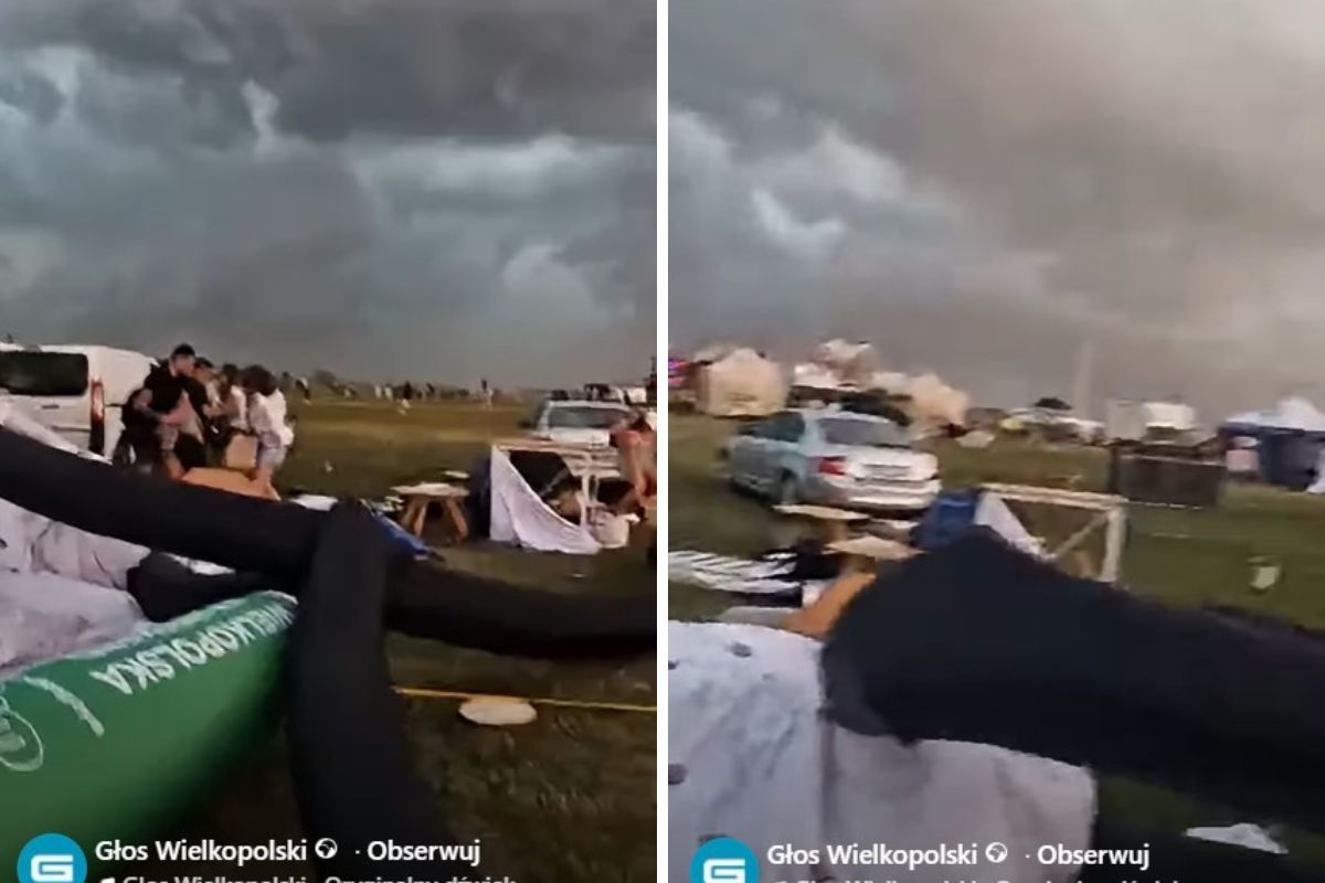 Pokazy lotnicze przerwane. Potężna burza w Lesznie. Wiatr rwał namioty