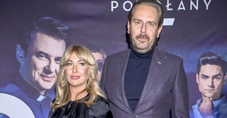 Wojciech Modest Amaro z żoną na premierze. Zadali szyku