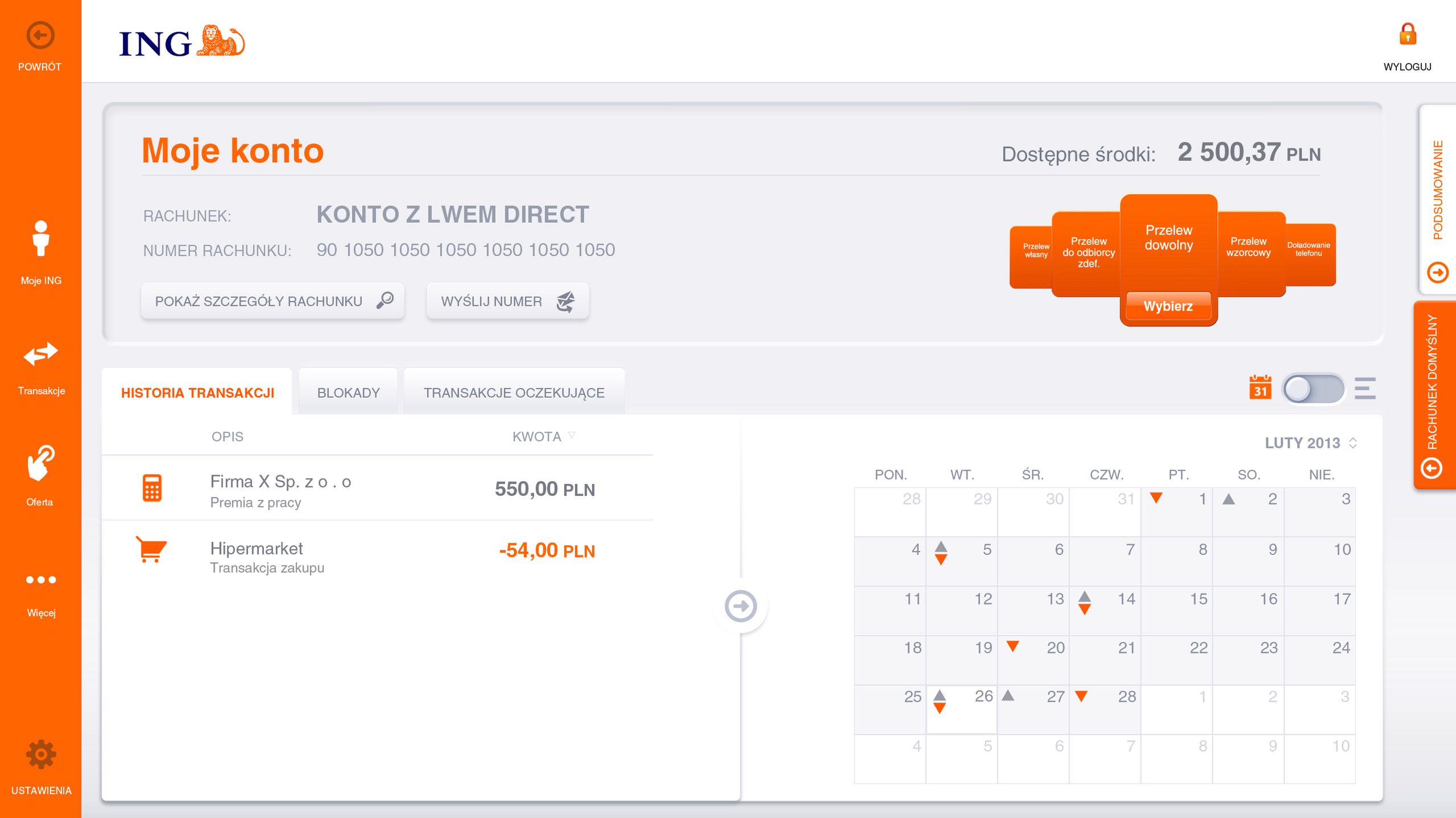 ING BankMobile HD, czyli jak dostosować aplikację pod tablety 5