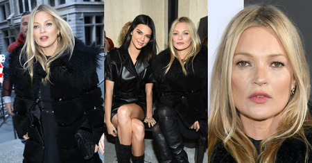 Odmłodzona Kate Moss brata się z Kendall Jenner na pokazie Longchamp
