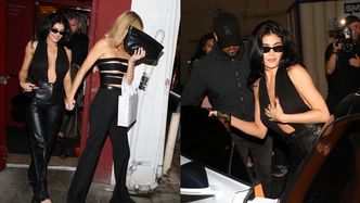 Kendall i Kylie Jenner w ŚMIAŁYCH kreacjach strojach czmychają przed paparazzi po imprezie Hailey Bieber