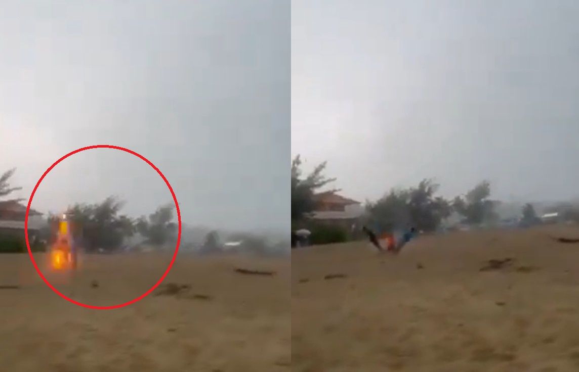 Piorun trafił w dzieci na plaży. Przerażające nagranie z Puerto Rico