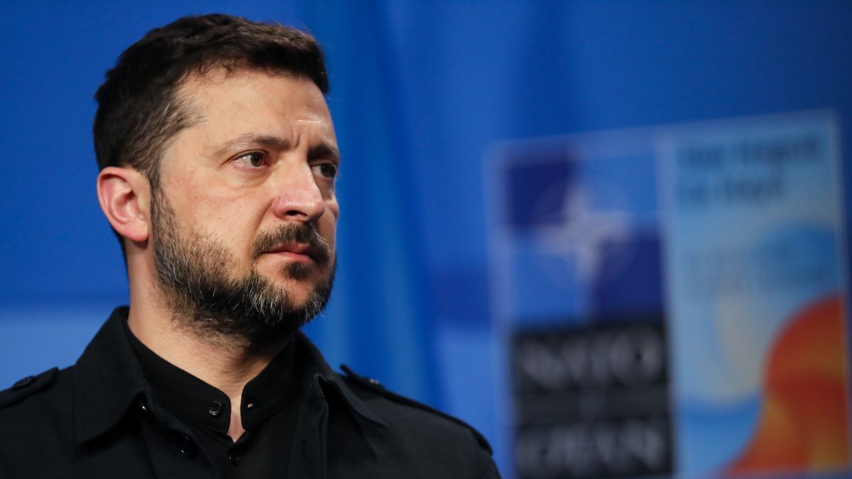 Volodymyr Zelensky, President of Ukraine, attends the meeting at the NATO Summit at the World Forum in The Hague, the Netherlands, on June 23, 2025. The North Atlantic Treaty Organization (NATO) is an international political and military organization established by the North Atlantic Treaty. Its members commit to protecting each other from any threat. The NATO Summit takes place this year in The Hague, where the NATO Public Forum and the NATO Summit Defense Industry Forum are held. (Photo by Klaudia Radecka/NurPhoto via Getty Images)