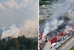 "Ekstremalnie trudny" pożar w Krośnie. Strażak zasłabł w czasie walki z ogniem. Wybuchają chemikalia