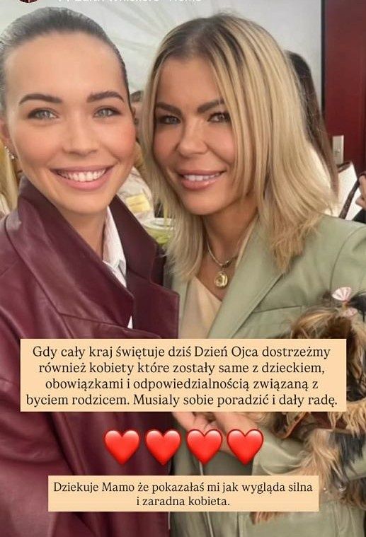 Sandra Kubicka w Dniu Ojca oddała hołd mamie
