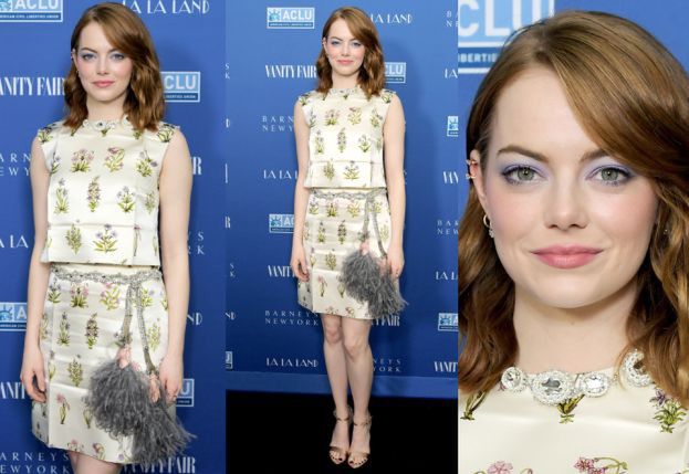 Emma Stone pokazuje nogi na imprezie "Vanity Fair"