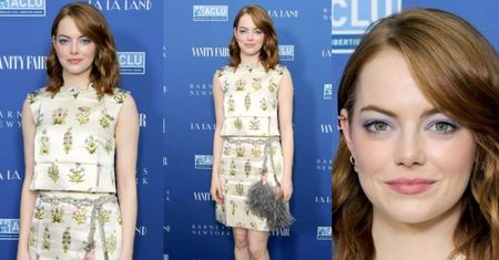 Emma Stone pokazuje nogi na imprezie "Vanity Fair"