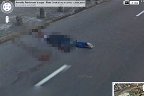 Ludzkie zwłoki na zdjęciach w Google Maps