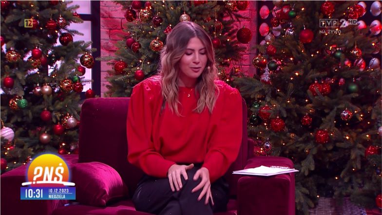 Aleksandra Grysz podczas segmentu "Czerwony dywan"