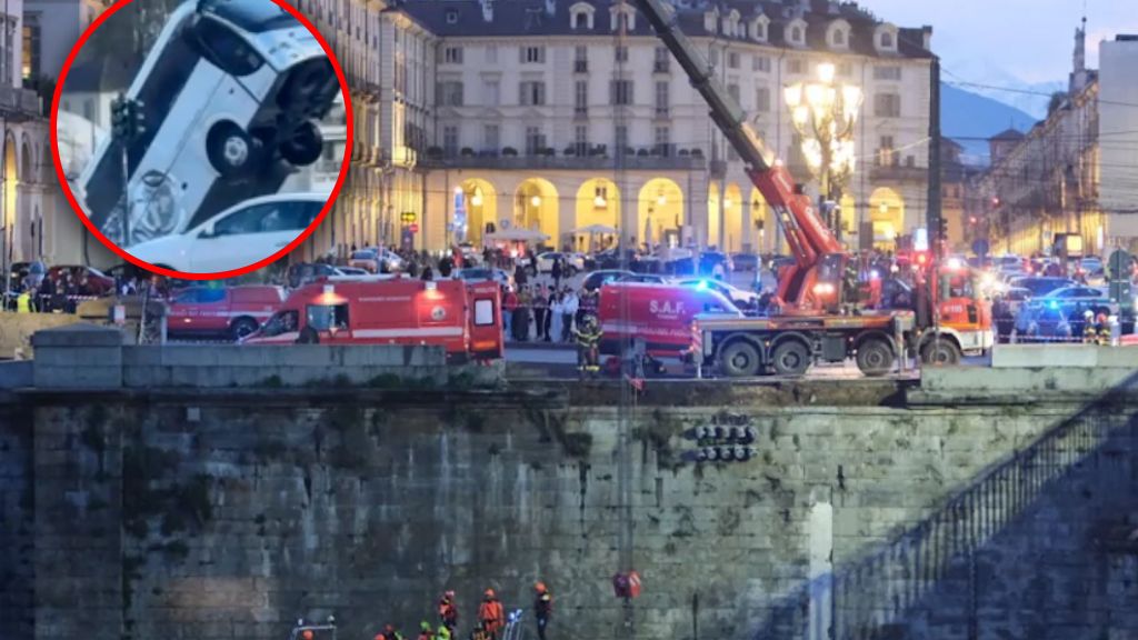 Autokar wpadł do rzeki w Turynie. Jest ofiara śmiertelna